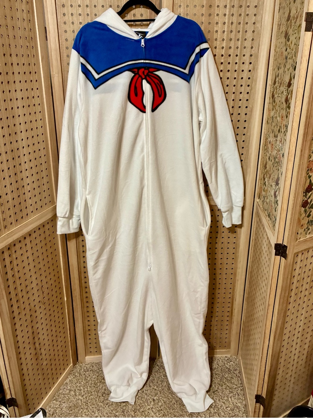 Ghostbusters Stay Puft Marshmallow Man Plush Onesie Size L/XL